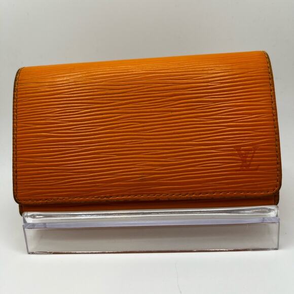 GUC Louis Vuitton Orange Epi Bifold Wallet - Picture 1 of 9